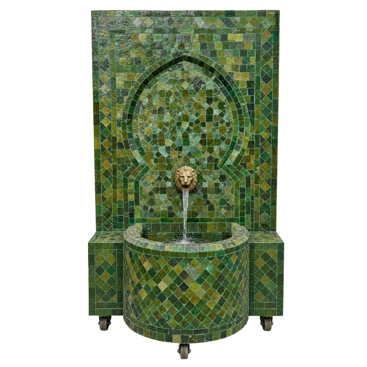 Mosaikbrunnen Marokko 03-69 | Grün  box