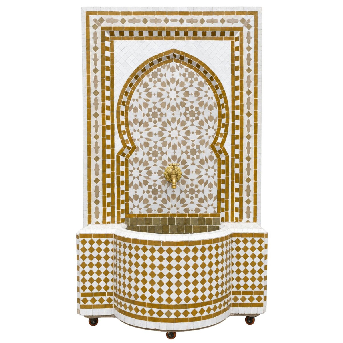Mosaikbrunnen Marokko 05-65 | Weiß box