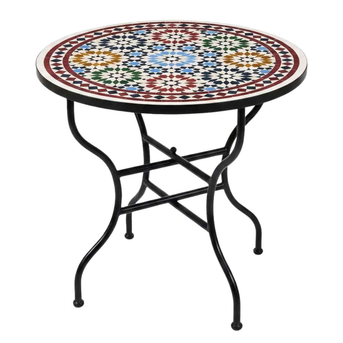 Mosaiktisch Elmana Bunt Ø80cm klappbar aus Marrakesch