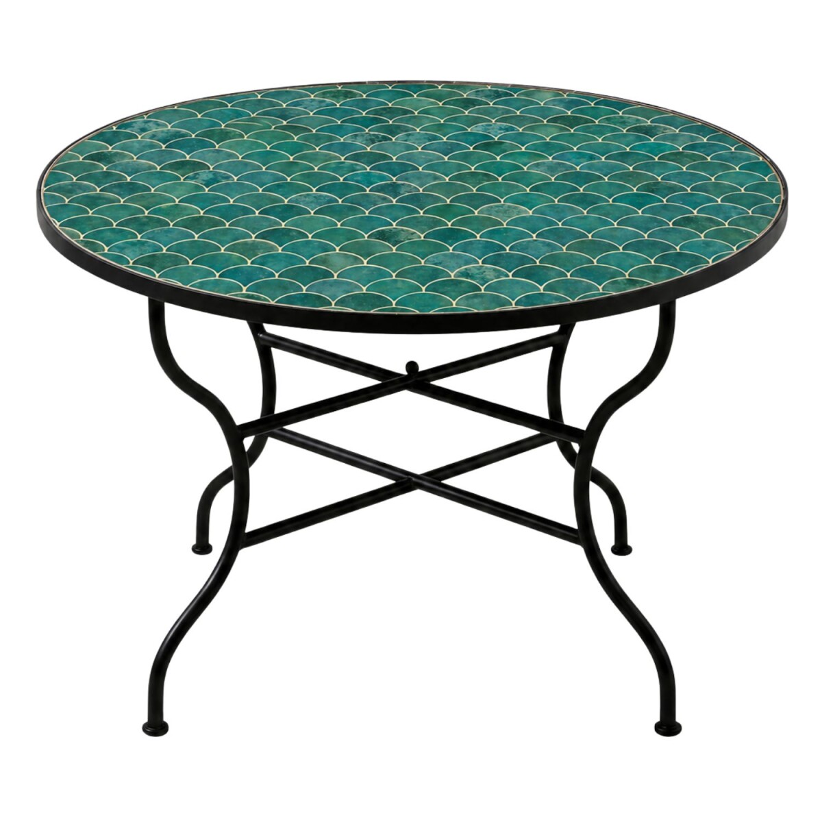Mosaiktisch Friglia grün Ø100cm klappbar handgem