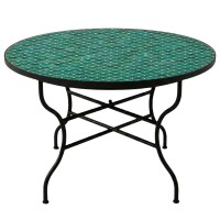 Mosaiktisch Friglia grün Ø120cm klappbar handgemacht Marrakesch