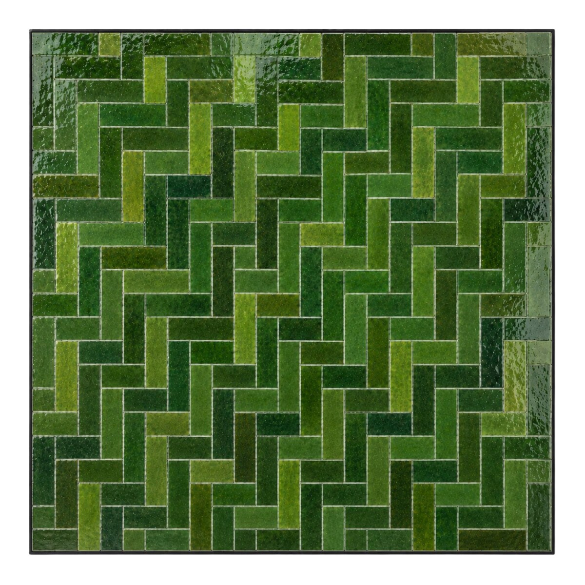 Marokkanische Mosaikplatte Gordes grün eckig 70x70cm ha