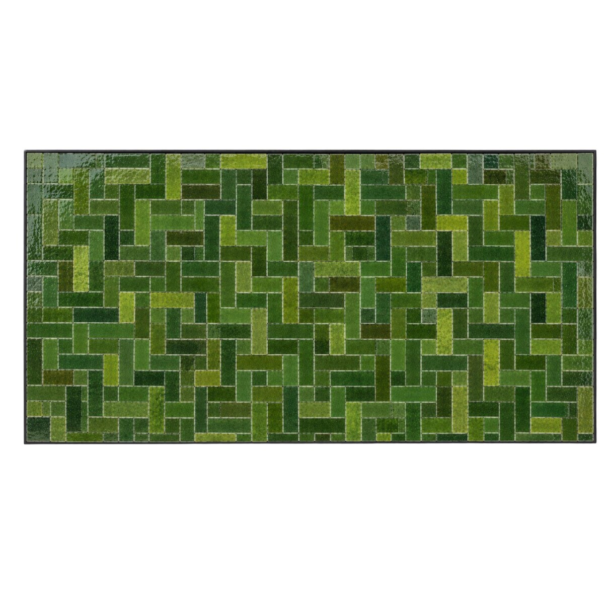Marokkanische Mosaikplatte Gordes grün eckig 100x60cm h
