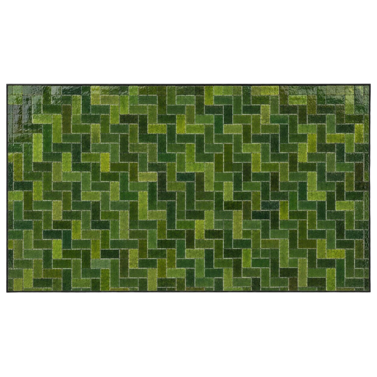Marokkanische Mosaikplatte Gordes grün eckig 120x80cm h