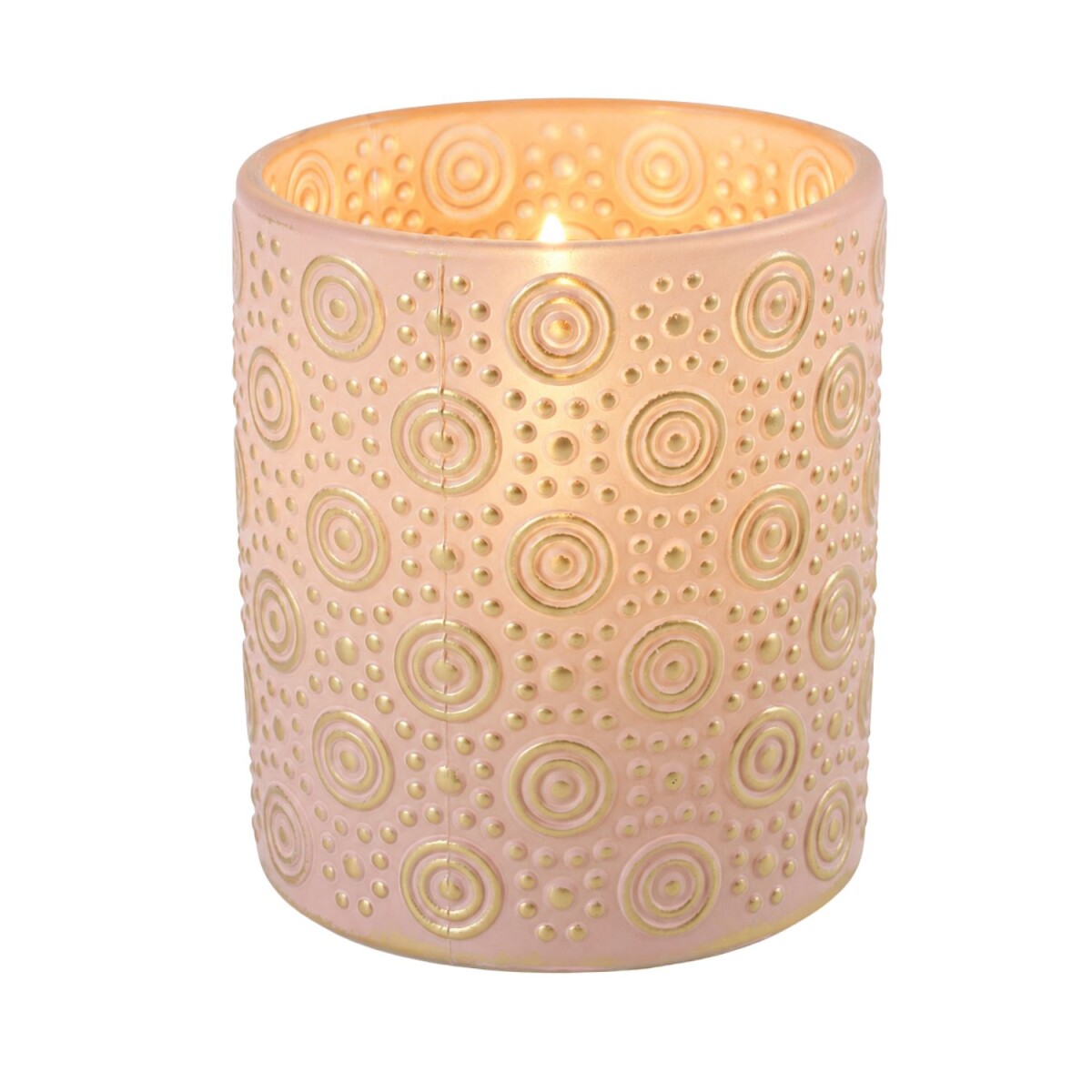 Windlicht Hailey Rosa 10 cm Glas Teelichthalter...