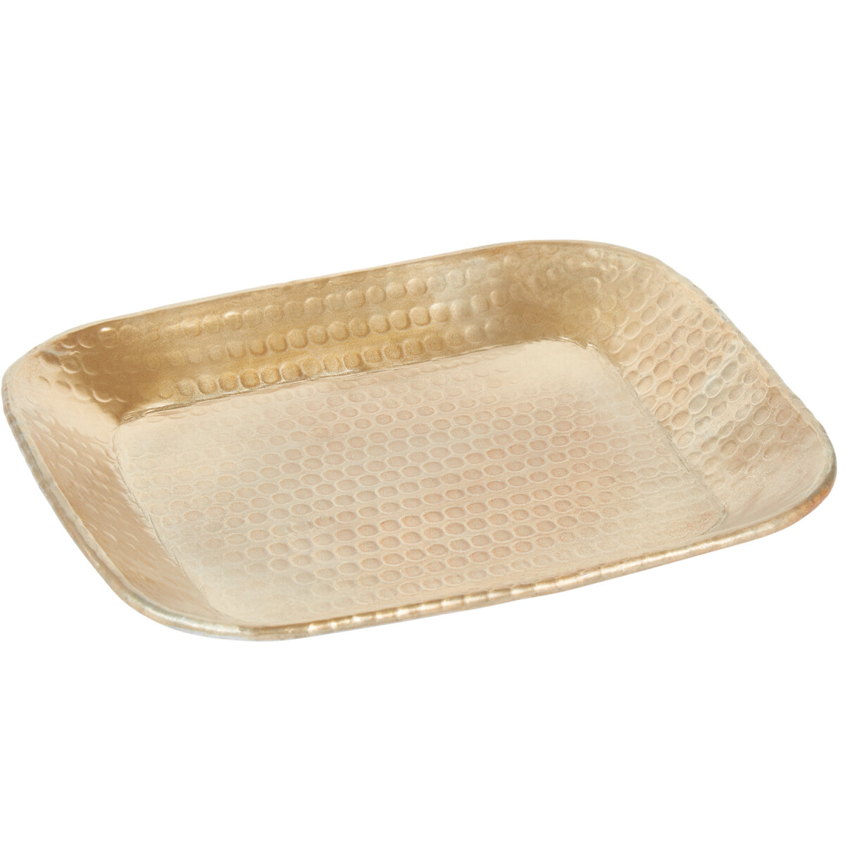 Orientalische Deko Serviertablett Lesha aus Aluminium in Gol