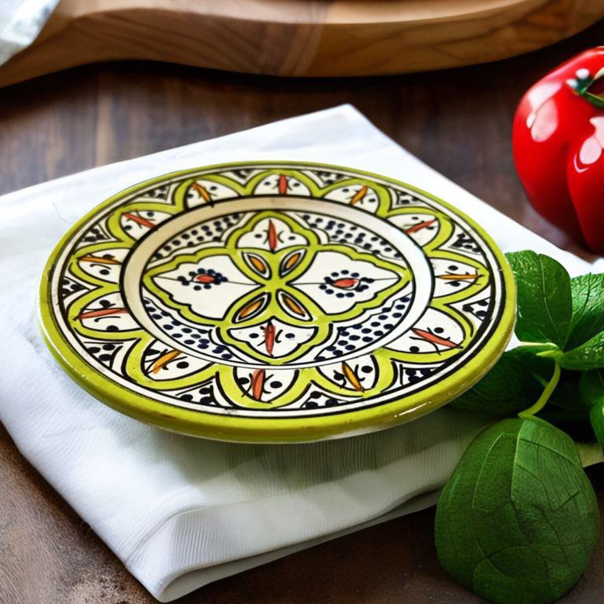 Mediterraner Keramikteller Achraf klein  box