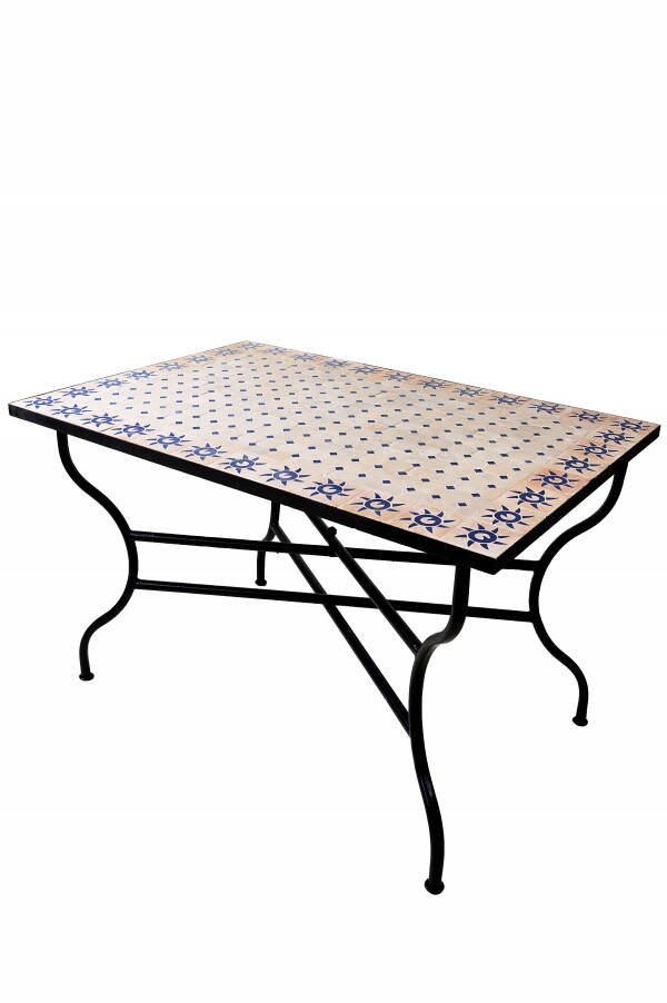 Marokkanischer Mosaiktisch Soleil Beige  box