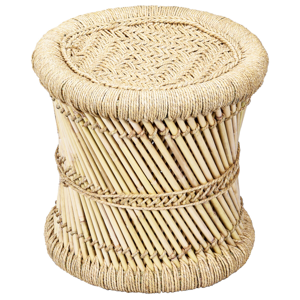 Boho Sitzhocker Benita handgefertigt aus box