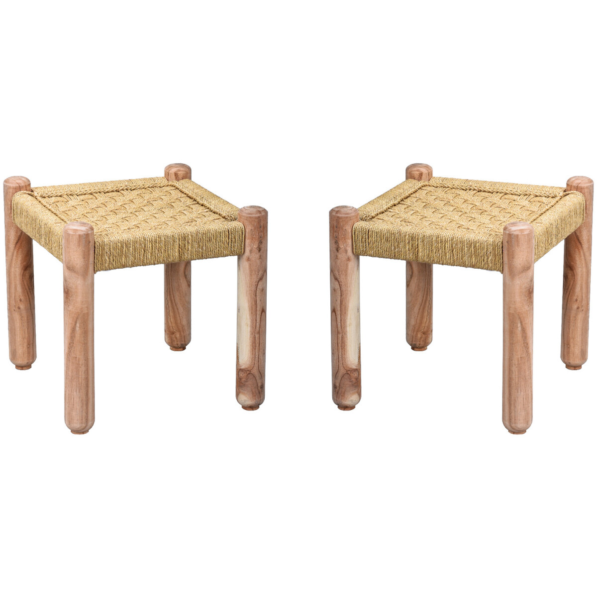 2er Set Boho Sitzhocker Josue edel aus A box