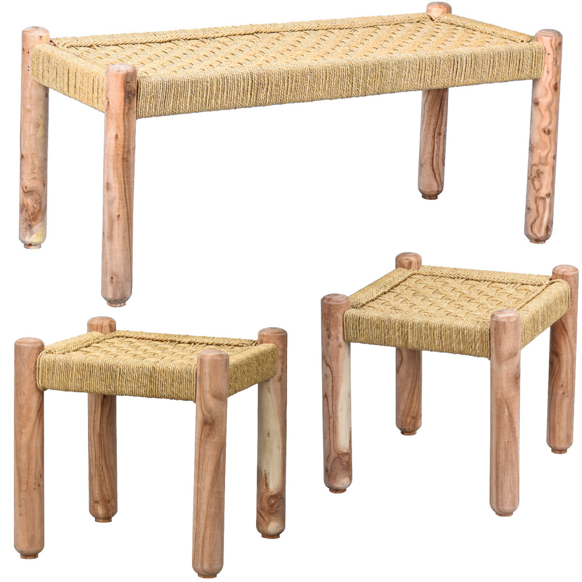 3er Set Boho Sitzbank-Set Josue modern a box