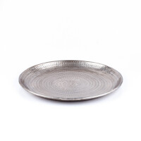 Kerzentablett Serviertablett Skandinavisch Design Imera Silber 30cm
