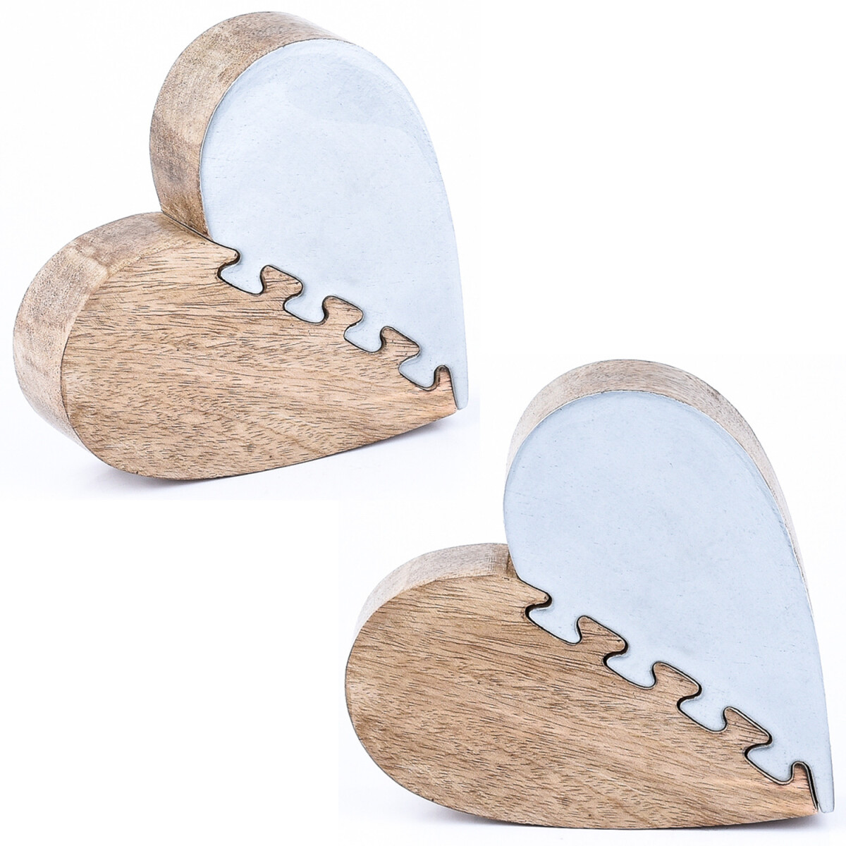 2er Set Dekoaufsteller Herz Amour Puzzle box