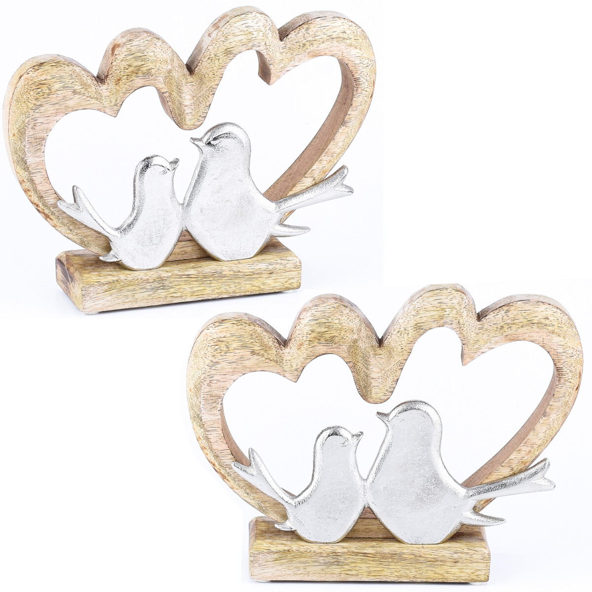2er Set Dekoaufsteller Herz Amour Motiv  box