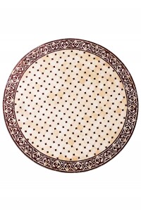 Marokkanischer Mosaiktisch Meknes Beige Bordeaux 120cm |...