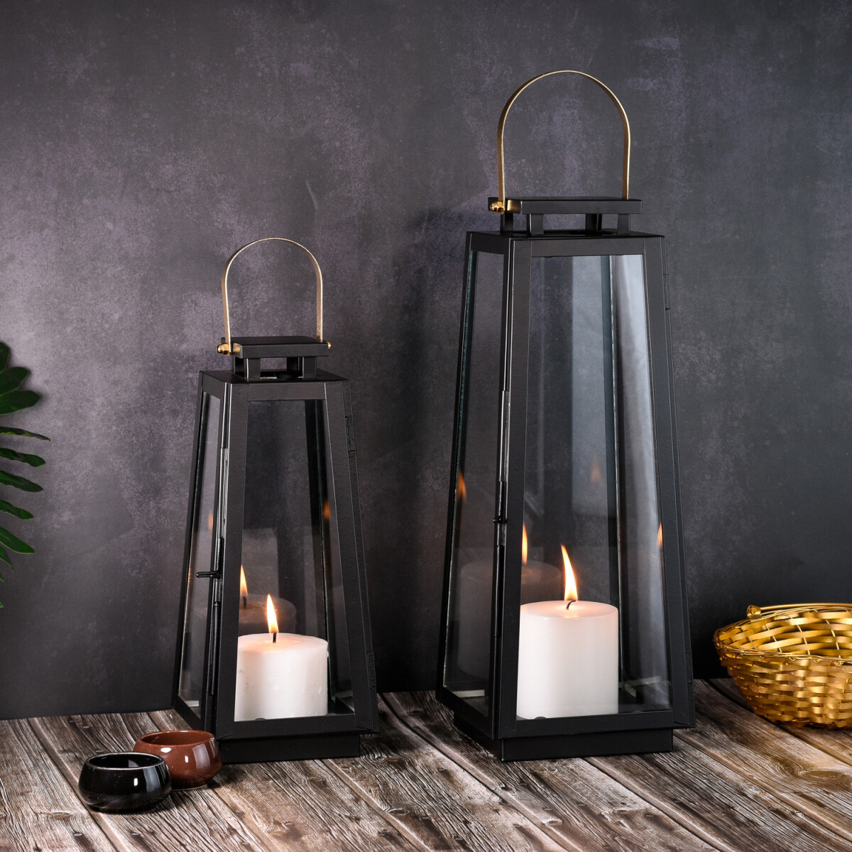 2er Set Skandinavisches Gartenwindlicht  box