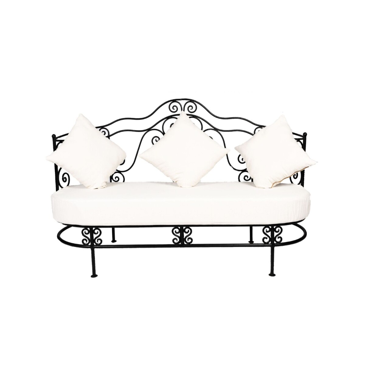 Eisensofa Andalous Gartensofa B120cm | Lounge Sofa massiv Me