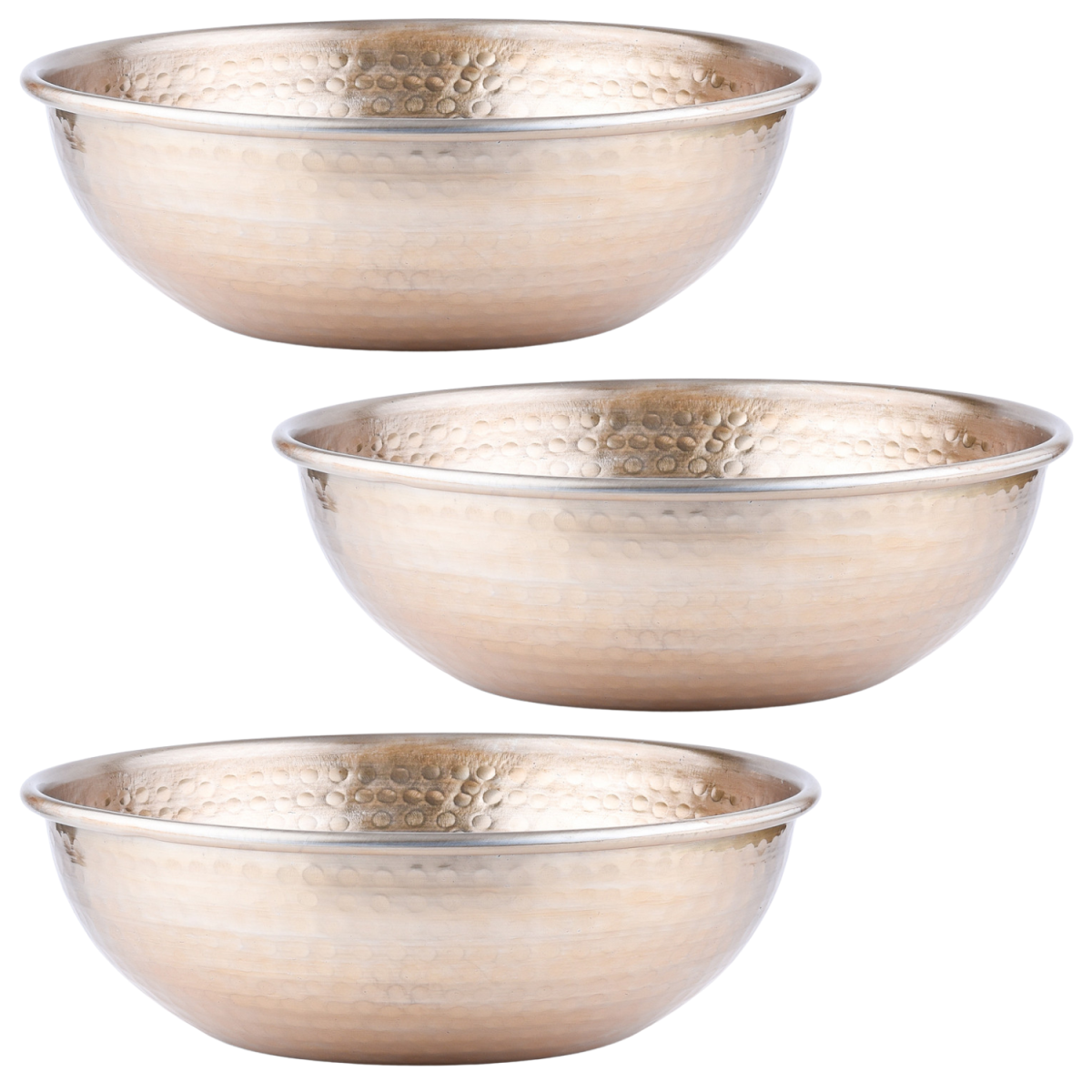 3er Set Vintage Servierschale Engla modern aus Aluminium in 