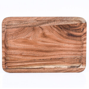 Akazienholz Serviertablett Servierbrett Anea 30x20cm