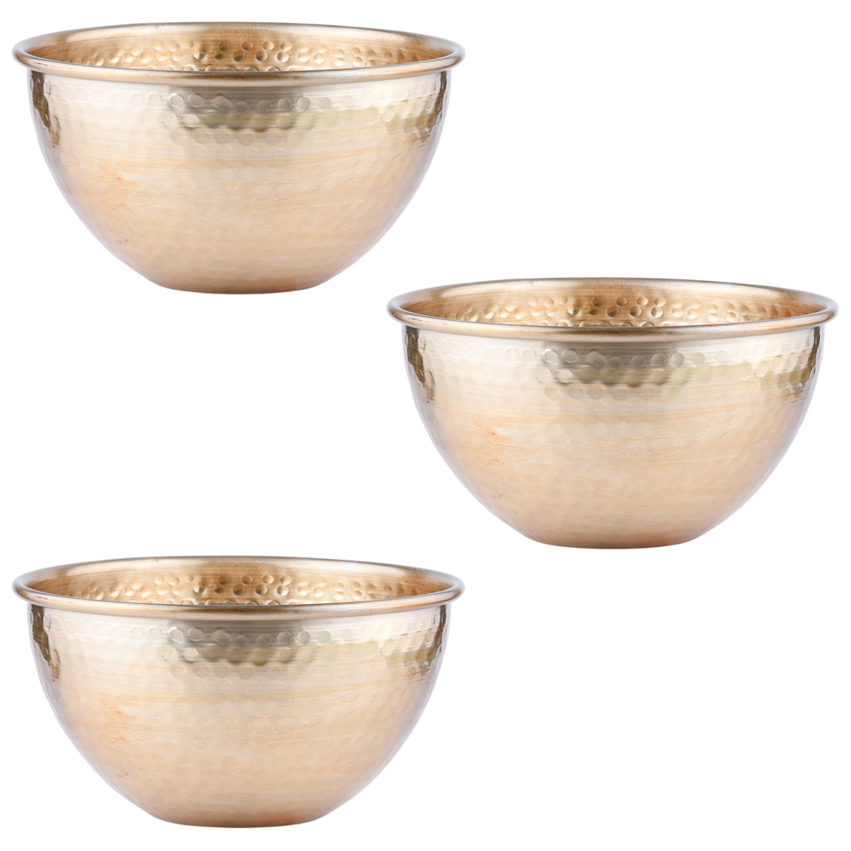 3er Vintage Servierschale Schale Erla Gold 24cm