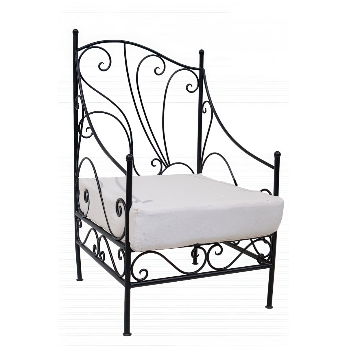 Mediterraner Eisensessel Murcia Gartensessel B 60cm | Sessel