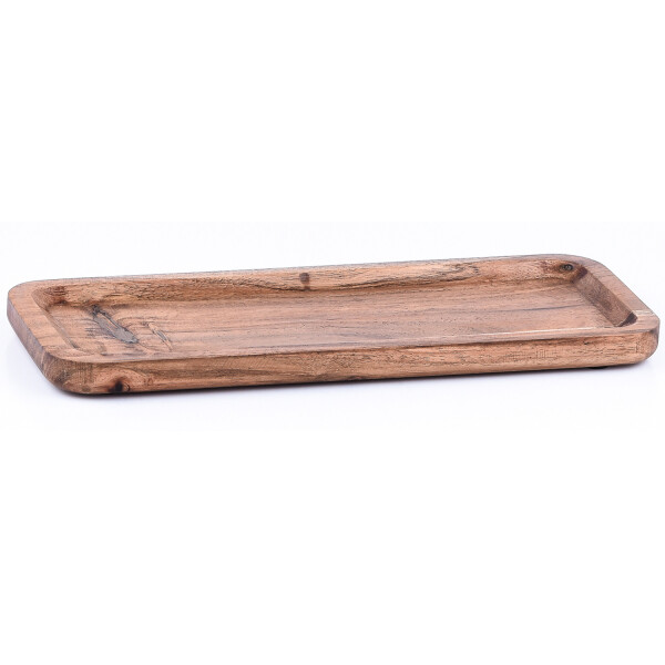 SOUJOY Set Aus 4 Eichenholz-Serviertabletts Mit Rand – 2 Größen (30,5 & 36,8 Cm), Für Käse, Fingerfood, Deko
