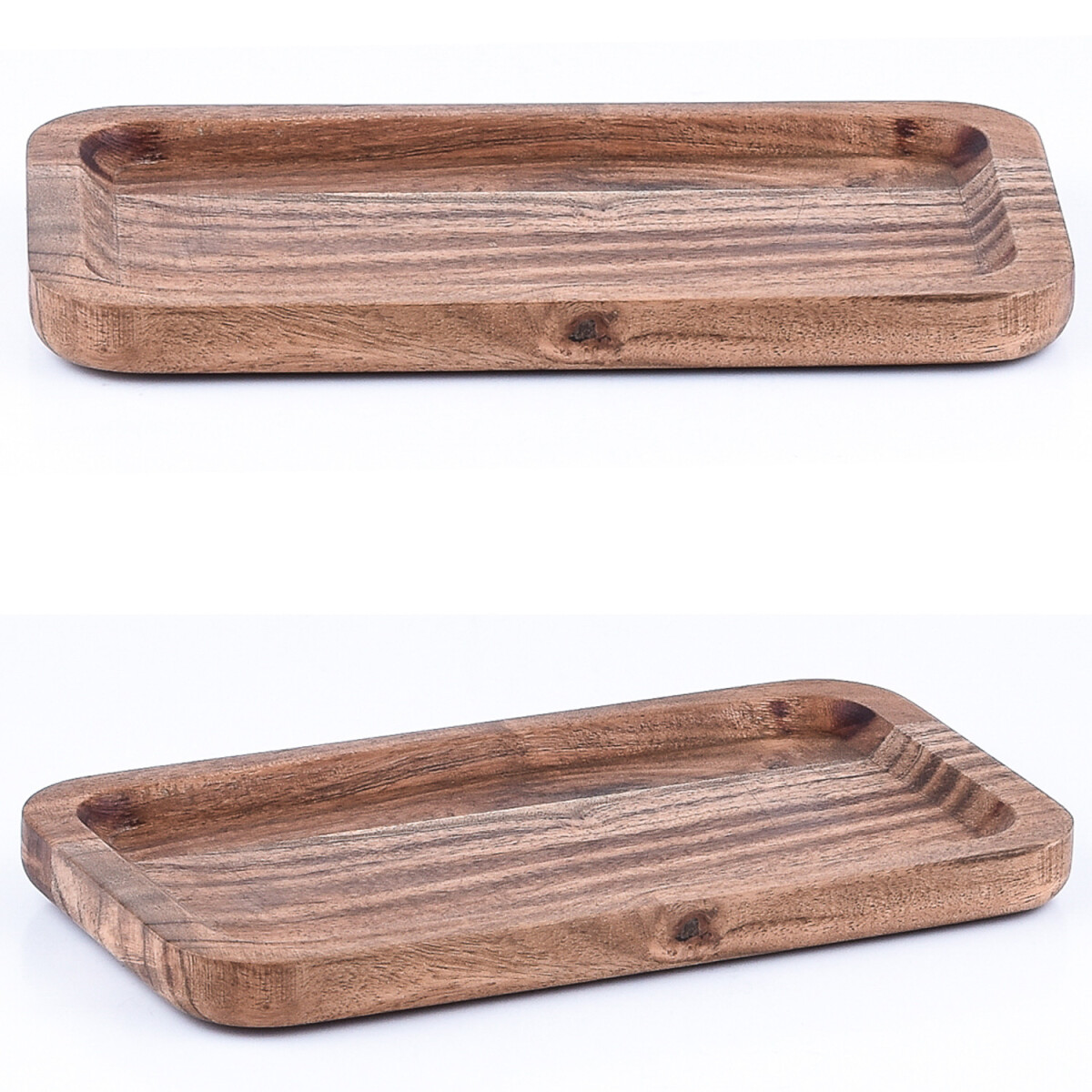 2er Set Akazienholz Schlüsselschale box