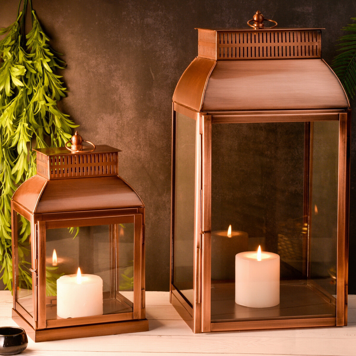 2er Set Vintage Windlicht Smilia aus Met box