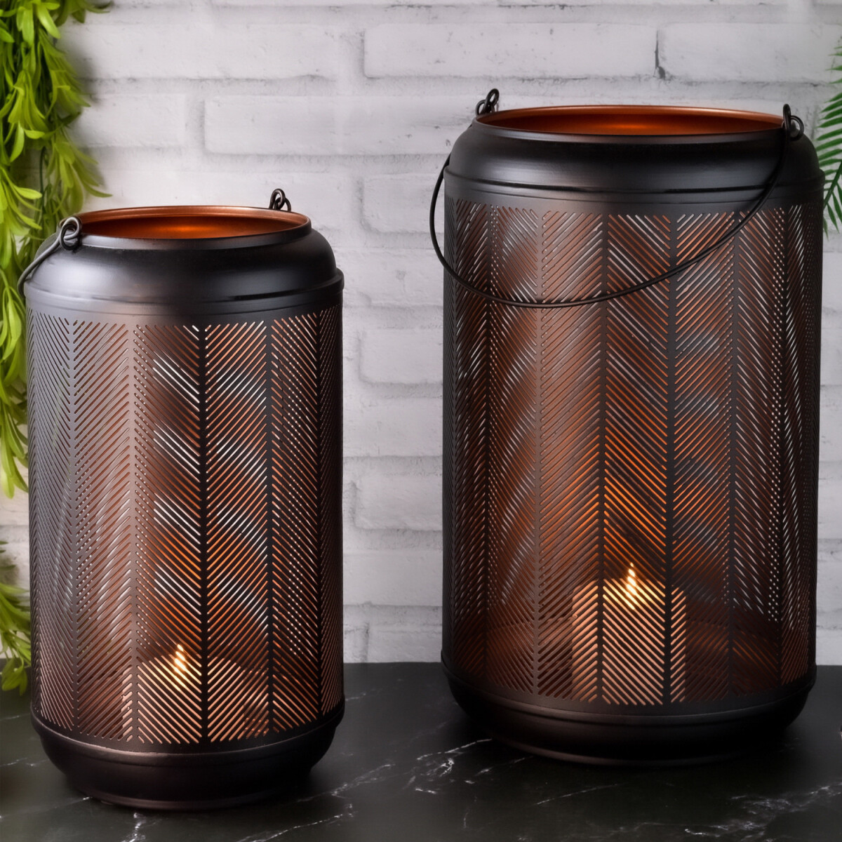 2er Set Modernes Windlicht Valkea aus Me box