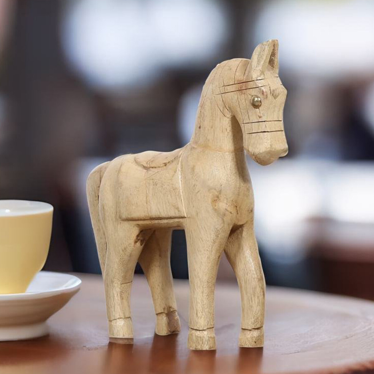 Deko-Tierfigur Hevonen handgefertigt aus box