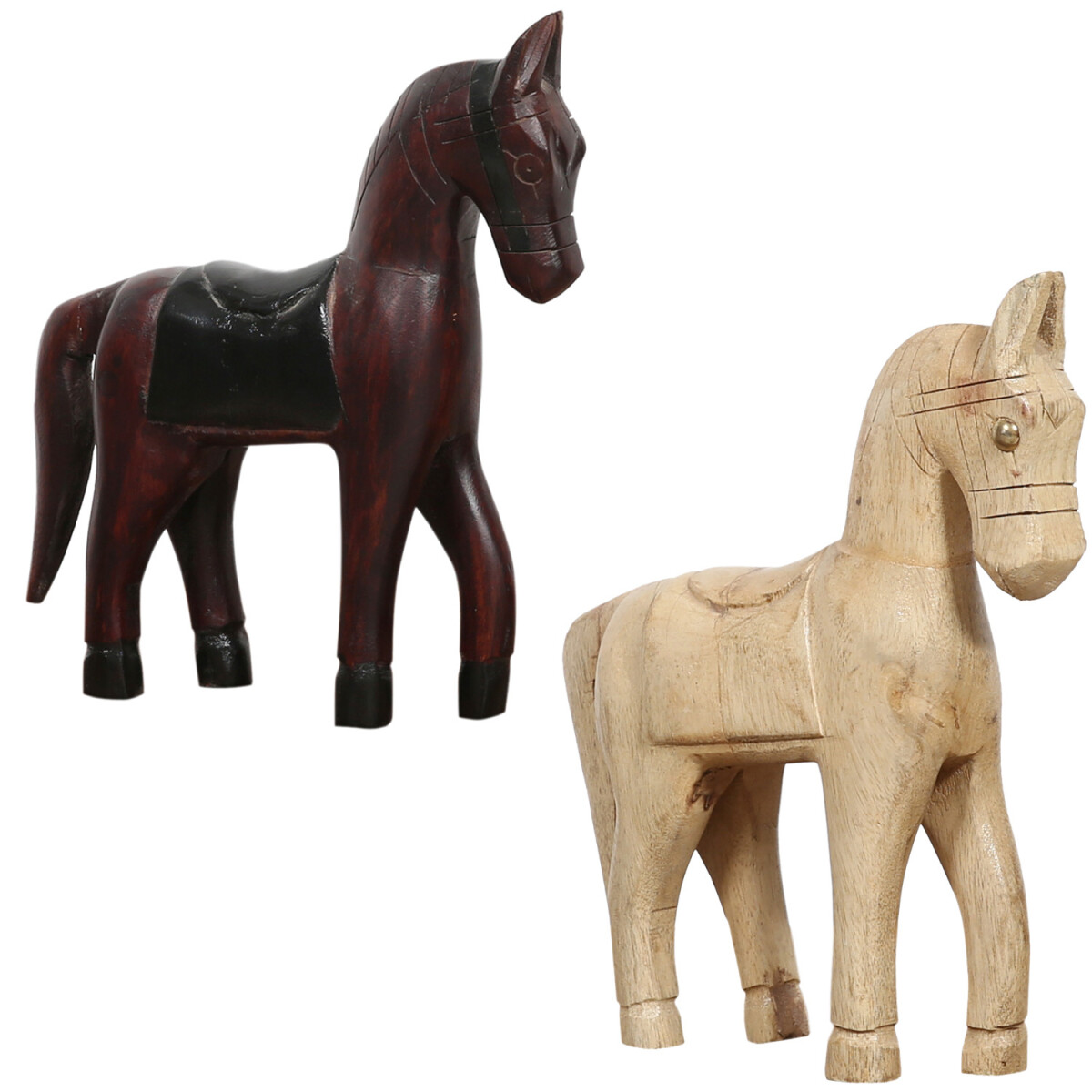2er Set Deko-Tierfigur Hevonen handgefer box