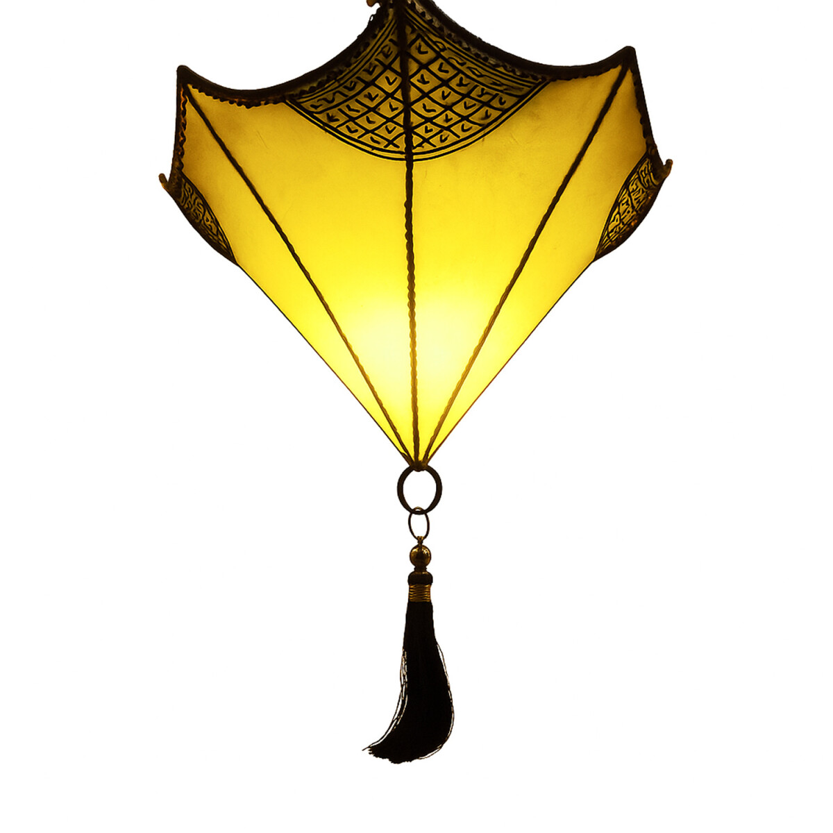 Mediterrane Deckenlampe Berfu handgefert box