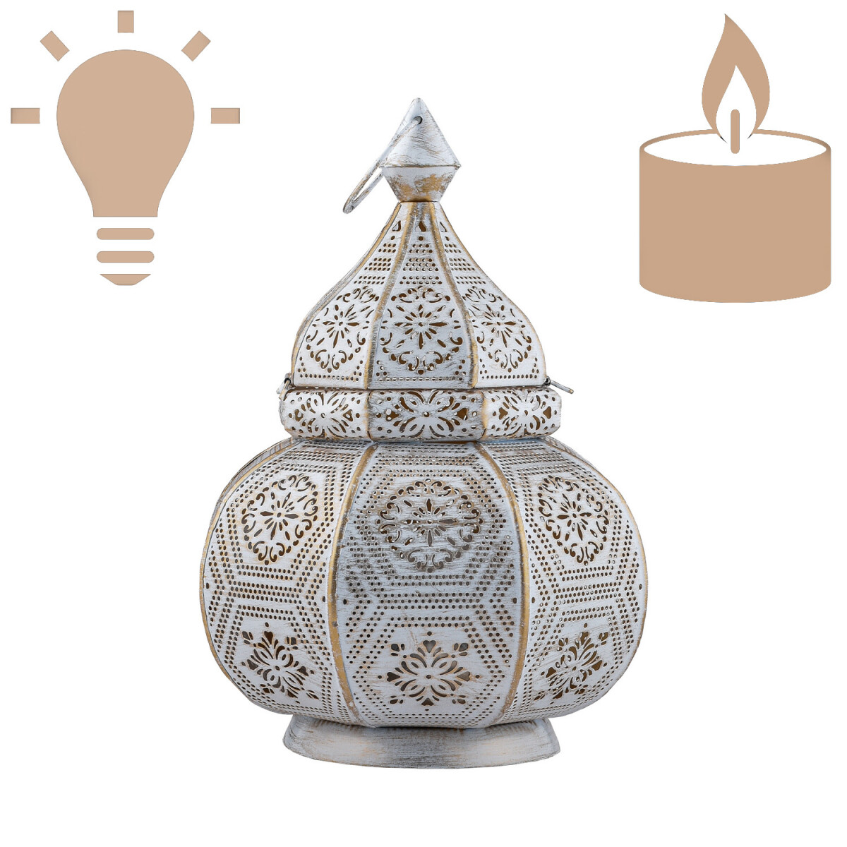 Orientalische Tischlampe Mahana handgefe box
