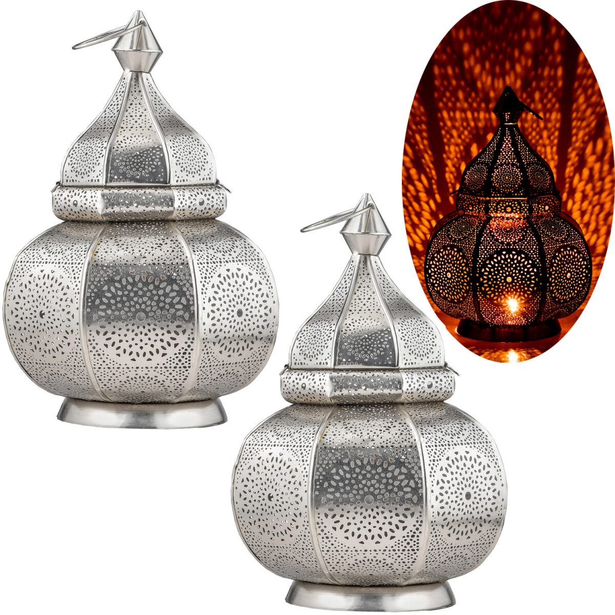 2er Set Orientalische Tischlampe Lamisa  box