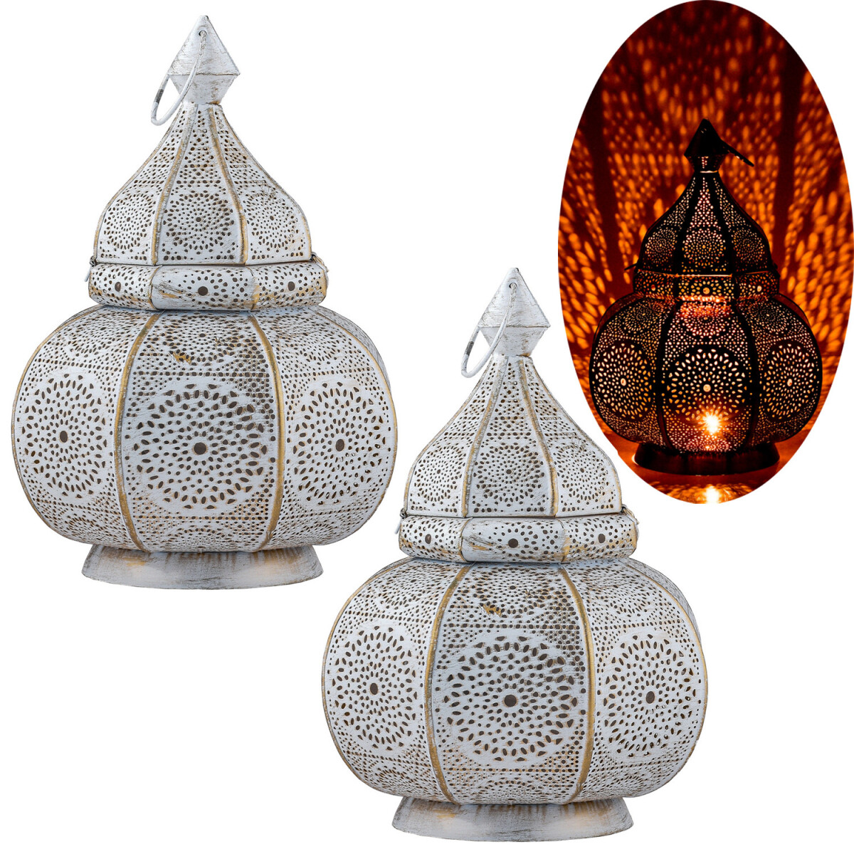 2er Set Orientalische Tischlampe Lamisa  box