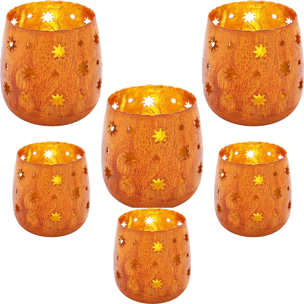 6er Set Orientalisches Gartenwindlicht J box