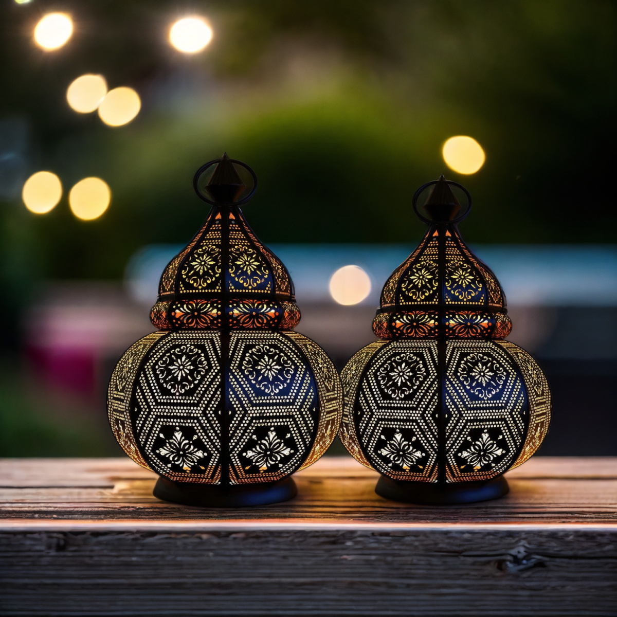 2er Set Orientalische Laterne Maha moder box