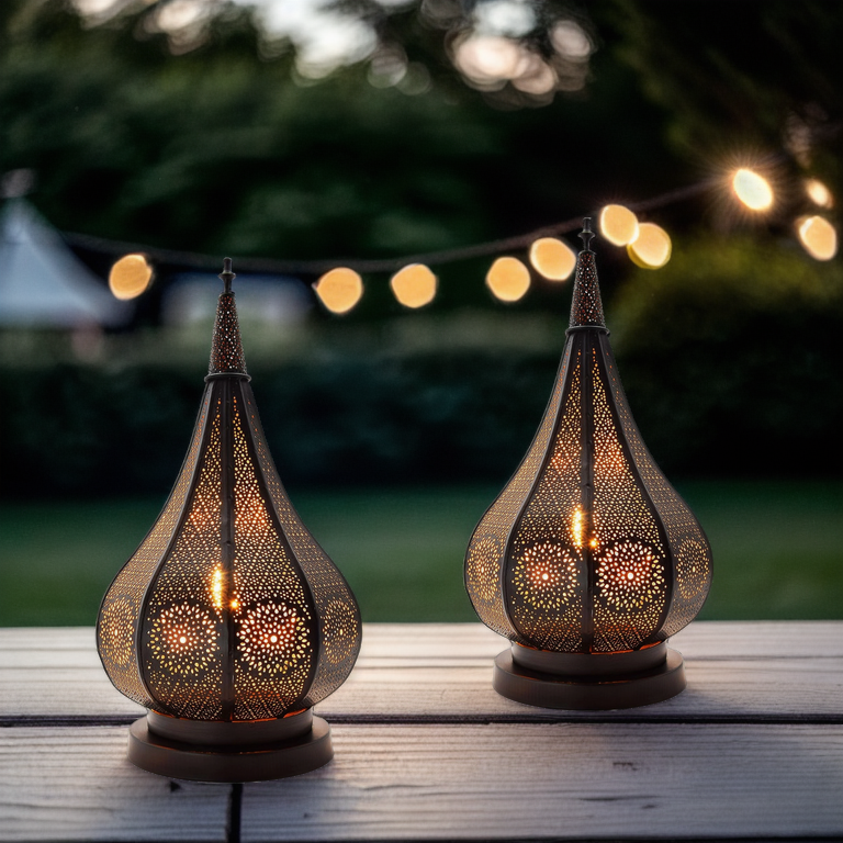 2er Set Orientalische Gartenlaterne Ezan box