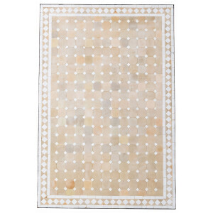 Marokkanischer Mosaiktisch Marrakesch Beige Weiss...