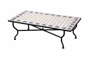 Marokkanischer Mosaiktisch Soleil Beige Blau 120x80cm ,...