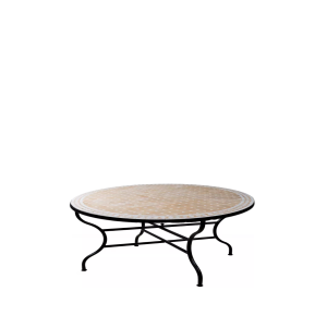 Marokkanischer Mosaiktisch Marrakesch Beige Weiss...