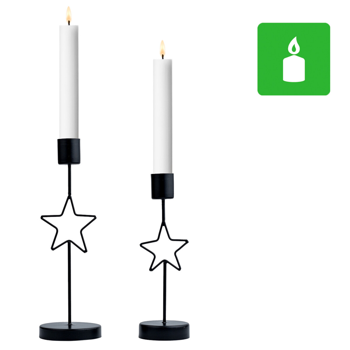 2er Set Retro Kerzenständer Toria m box