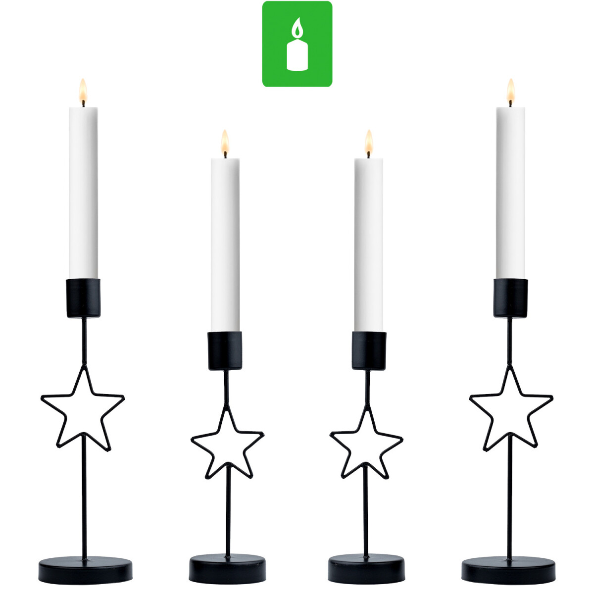 4er Set Retro Kerzenständer Toria m box