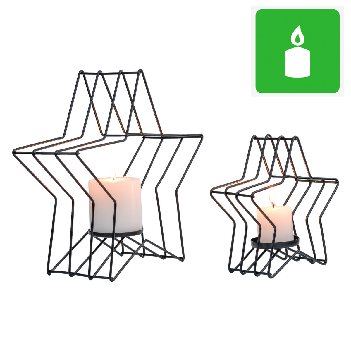 2er Set Moderner Kerzenständer Motz box