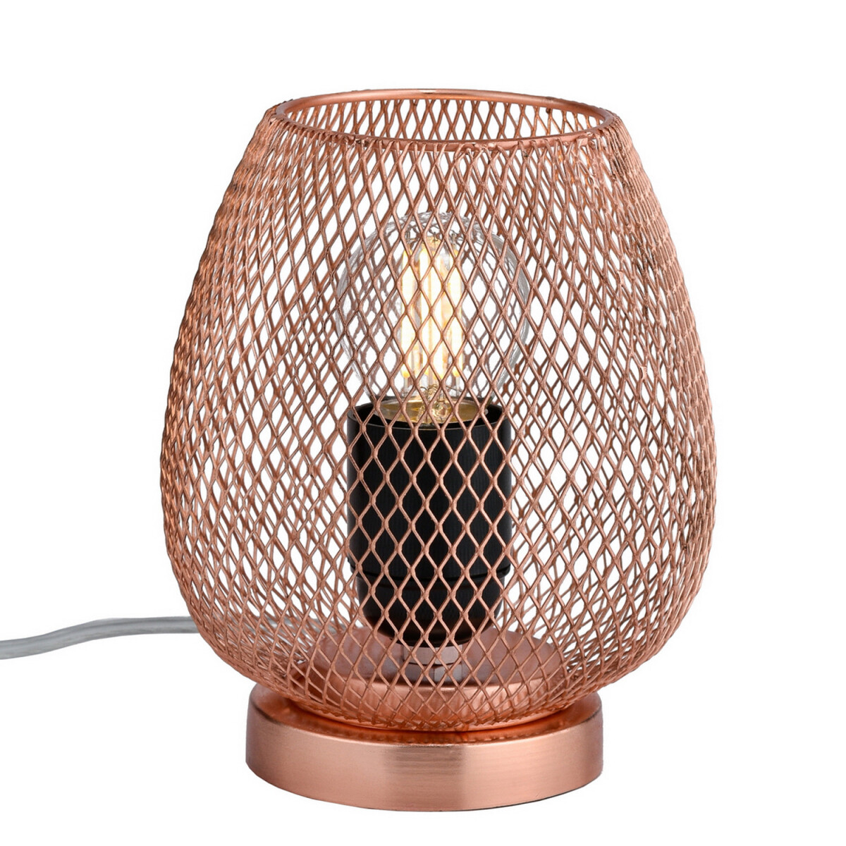 Moderne Tischlampe Nachttischlampe Jonam aus Metall kupfer 1
