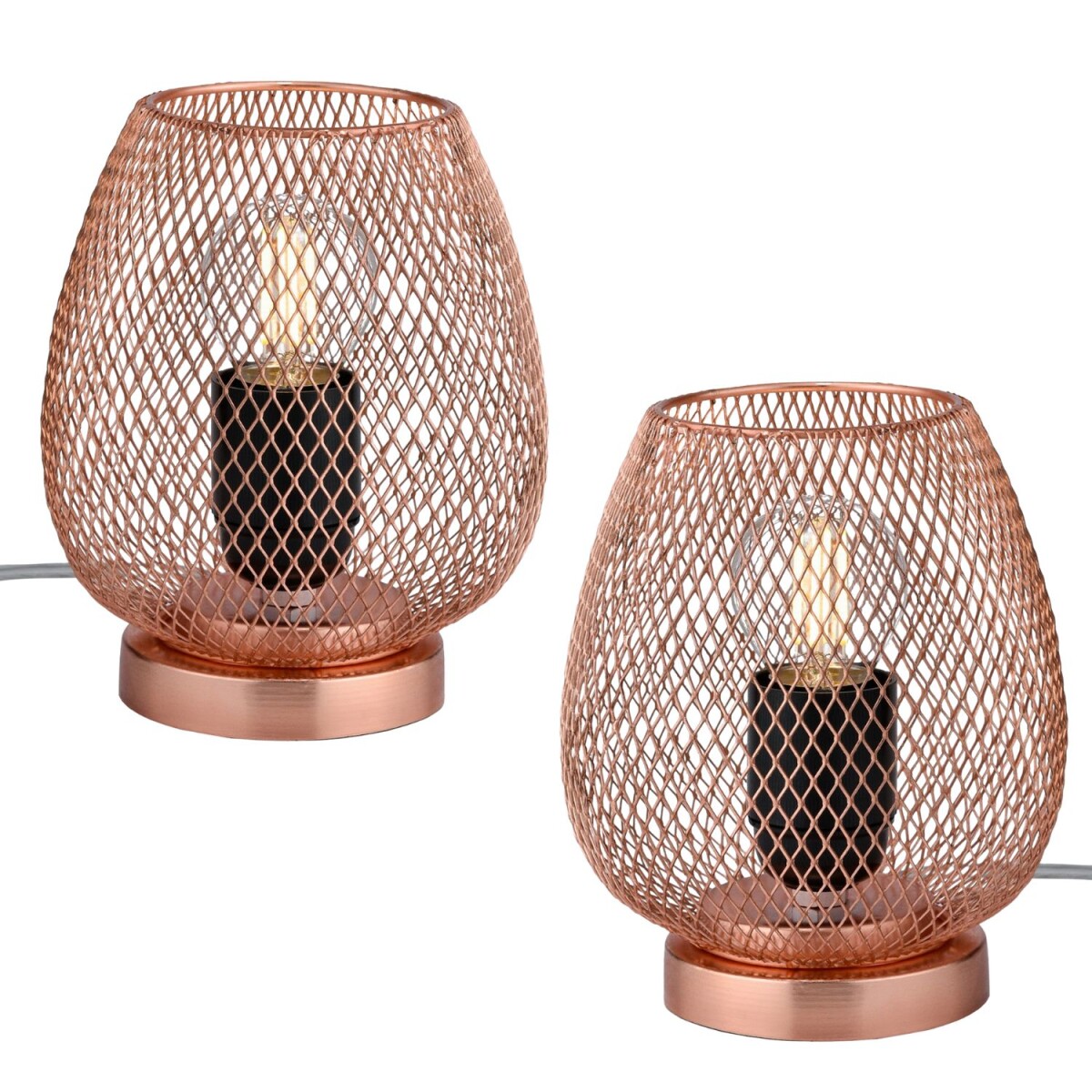 2er Set Moderne Tischlampe Jonam aus Met box
