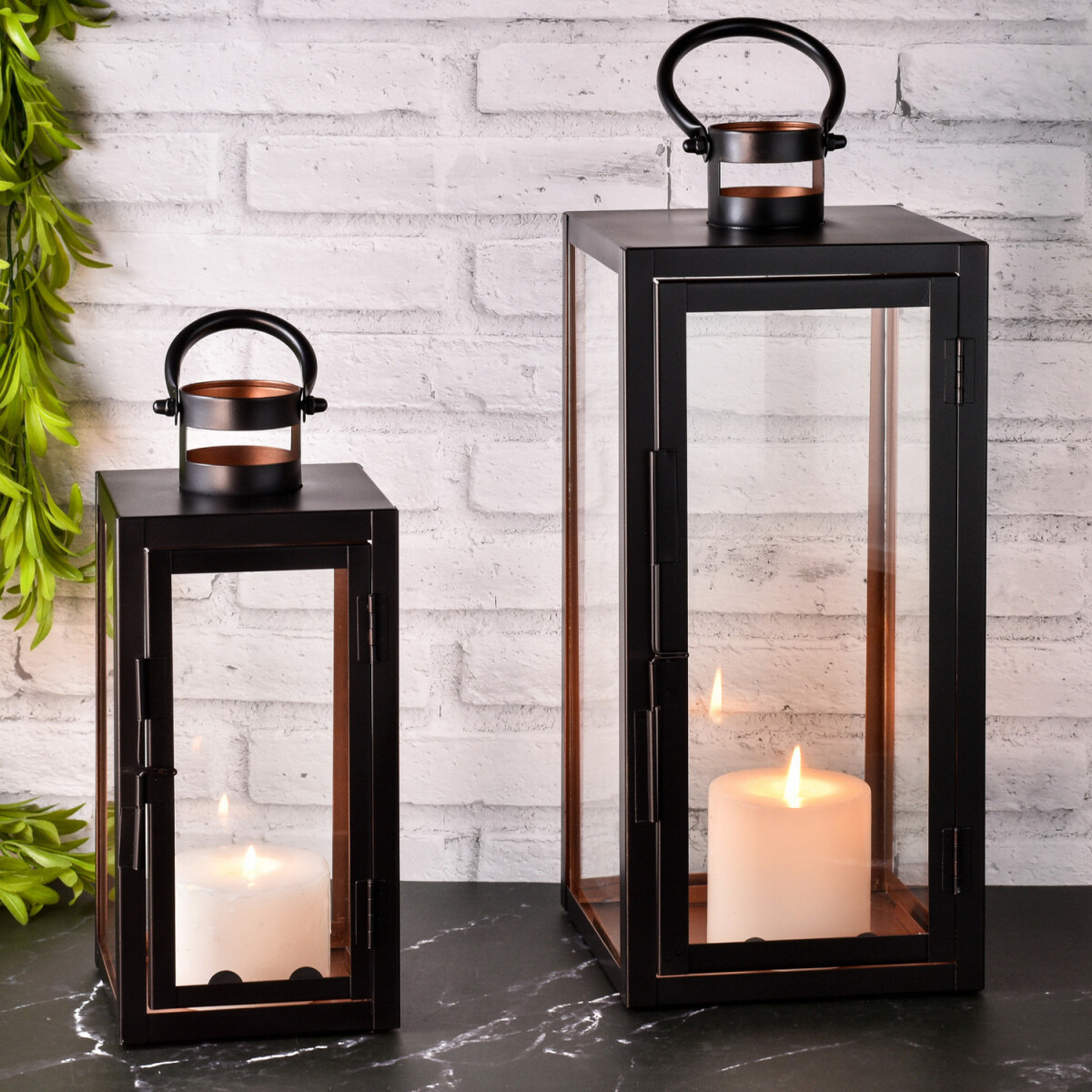 2er Set Moderne Laterne Marra aus Metall box
