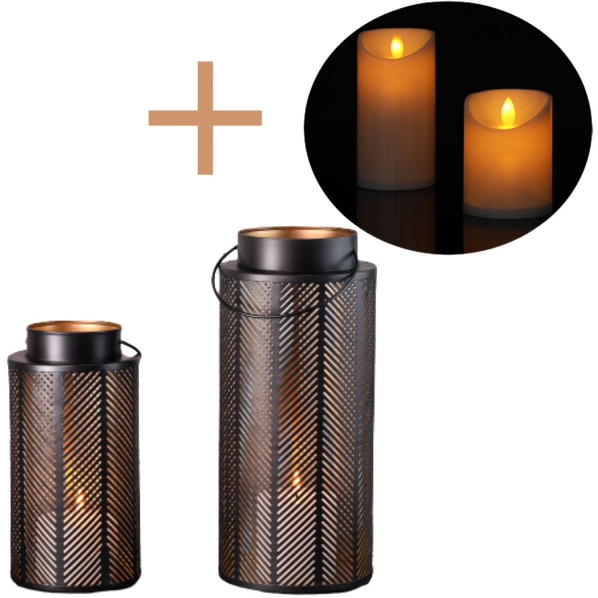 2er Set Modernes Gartenwindlicht Arvid L box