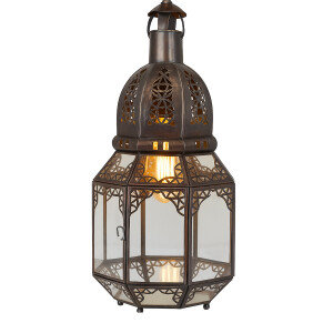 Deckenlampe Haifa Klar 40cm | Mediterrane Glas-Metall...