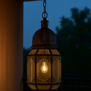 Deckenlampe Haifa Klar 40cm | Mediterrane Glas-Metall...